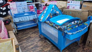 Baby Folding Cot Review  How To Set Up a Playpen  Folding Cot Bed For Baby  Newborn Baby Shopping [upl. by Anayit]