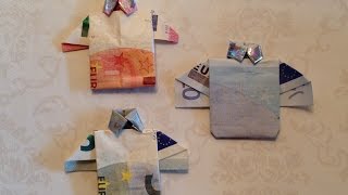 DIY Geld vouwen shirtoverhemd  Knutselen  CreaBella [upl. by Drawde]