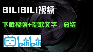 下载bilibili视频，提取文字内容并总结，这两个工具帮你搞定  downkyi、通义听悟  免费 [upl. by Lindsay]