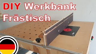 DIY mobile multifunktionale Werkbank  Frästisch selber bauen  Werkstatt aufbau [upl. by Ian551]