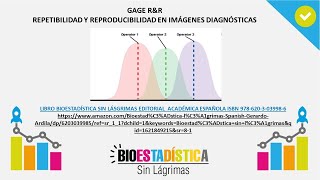 GAGE RampR REPETIBILIDAD Y REPRODUCIBILIDAD EN IMÁGENES DIAGNÓSTICAS BioEstadística Sin Lágrimas [upl. by Htims]