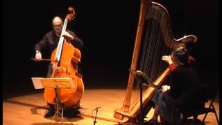 Jean Françaix Duo Baroque double bass and Harp 4 [upl. by Eidorb]