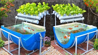 Recyclable cheap but effective aquaponics from plastic barrel [upl. by Airres983]