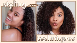 IN DEPTH wash and go styling techniques for curl definition and volume for  type 3 amp 4 hair [upl. by Agatha729]