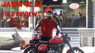 Jawa 42 21 Review In Kannada ಕನ್ನಡ Featured  Cruiser Jawa 2021 [upl. by Llenyar]