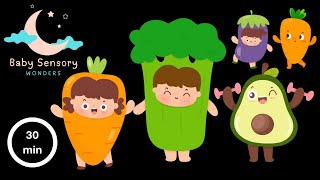 Baby Sensory Cute Fruits amp Vegetables  Fun Time  Dancing Fruits [upl. by Lhary]