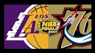 76ers vs Lakers Game 2 2001 Finals 76ers Lakers Iverson Kobe shaq [upl. by Ainnat]