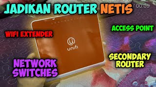 Jadikan router NETIS TM sebagai WIFI router switch extender [upl. by Eeliah]