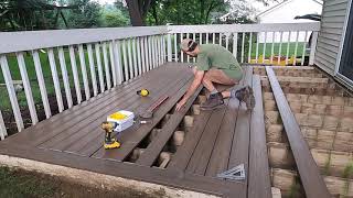 Deck Job Replacing Wood with Composite [upl. by Neiviv]