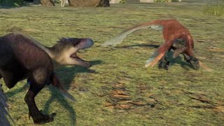 Jurassic World Evolution 2 Utahraptor vs Pyroraptor [upl. by Anavrin]