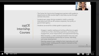 195CE Internship Courses Info Session [upl. by Nehpets646]