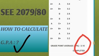 how to find gpa in see  how to calculate gpa in Nepali [upl. by Angelique]