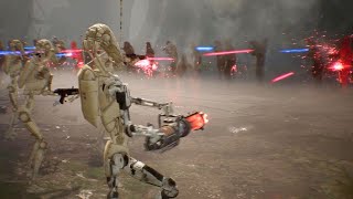 Separatist Droid Army vs Wookies  Star Wars Jedi Fallen Order NPC Wars [upl. by Ettennad270]