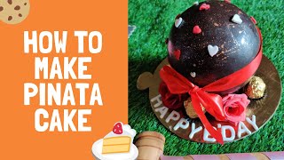 Pinata Cake  How To Make Perfect Pinata Cake  Heart and Circle Pinata Smash Cake [upl. by Nailimixam]