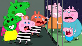 Zombie Apocalypse 2 Zombies Appear Attack Peppa At The Prison 🧟‍♀️🧟‍♀️ Peppa Pig Funny Animation [upl. by Queen]