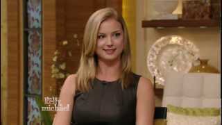 Emily VanCamp  Kelly Ripa interview  gorgeous and leggy [upl. by Yoral]