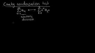 Cauchy Condensation test [upl. by Alorac]