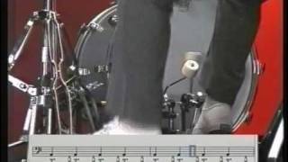 W Martino  kick and hi hat drum lesson with musical transcription [upl. by Renae]