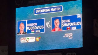 Denis Shapovalov vs Marton Fucsovics introduction in Dubai [upl. by Mansoor]