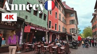 Annecy France 🇨🇵 Most beautiful Alpine town  Walking tour in 4K [upl. by Giamo146]