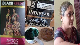 How To Mix Anoos IndiBlackAnoos Black Expert Application at HomeWhite Hair to Black HairTelugu [upl. by Elahcar568]