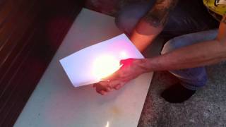 Worlds Most Powerful Flashlight 4100 Lumens quotThe Torchquot Burning Paper [upl. by Yendys]