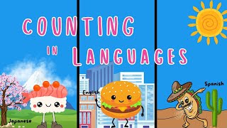 Learn Counting in 3 languages Spanish English Japanese Toddlers KiddyReals FUN Chant [upl. by Nnyroc]