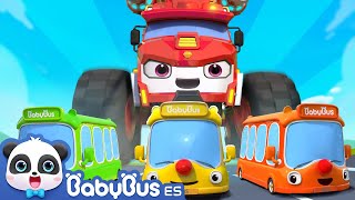 Salvemos al Pequeño Autobús  Camiones de Monstruo  Canciones Infantiles  BabyBus Español [upl. by Trinity]