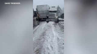 100car pileup on Interstate 39 near El Paso Illinois  ABC7 Chicago [upl. by Quintus864]