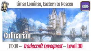 FFXIV Culinarian Leves Level 30  Limsa Lominsa Eastern La Noscea  A Realm Reborn [upl. by Nnaed253]