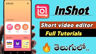 InShot video editor telugu  InShot full tutorials in Telugu  how to use InShot editor app [upl. by Thalassa357]