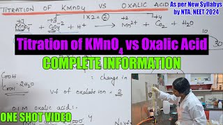 Titration of KMnO4 vs Oxalic Acid⚗️🧪 Chemistry PracticalsNew SyllabusNTANEET 2024 Komali Mam❤️ [upl. by Bigg437]