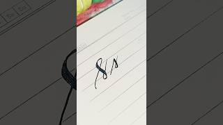 Letter S in Calligraphy  How To Write Letter S art calligraphy satisfying [upl. by Kobylak64]