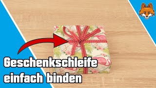 Schleife binden um ein Geschenk  Einfache Anleitung 🎀 [upl. by Quenna]