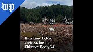 Hurricane Helene destroys town of Chimney Rock NC [upl. by Lyn154]