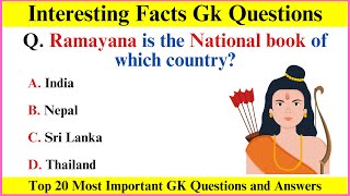 Top 20 Gk Questions and Answers  Interesting General Knowledge  Gk GS  Gk in English [upl. by Adriel]