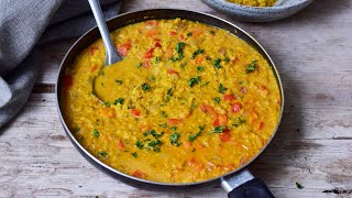 How To Make RED LENTIL DAHL Creamy Masoor Dal Recipe [upl. by Nylatsirk636]