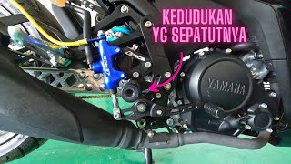 PUNCA UTAMA MASALAH BREK Y16ZR BILA GUNA SINGLE RACING FOOTREST RACING BOY [upl. by Weixel]