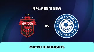 NPL Mens NSW Round 23 Highlights – Wollongong Wolves v Sydney Olympic [upl. by Htebyram14]