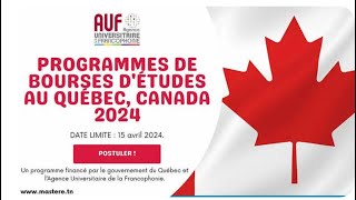 Programme de bourses d’études au Canadainscrivezvous vite [upl. by Lars]