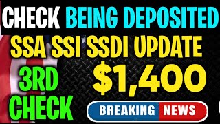 ATTENTION 1400 STIMULUS CHECK BEING DEPOSITED FOR ALL SSI SSDI VA 1770 CHECK SSA SSI SSDI UPDATE [upl. by Sela]