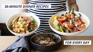 3 Healthy 30 Minute Dinner Recipes [upl. by Eehtomit]