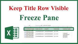 How to keep the top row visible while scrolling down in excel [upl. by Audsley498]