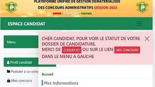 Concours Administratifs Fonction Publique amp De LENA 2023  Vérifier Si Votre Dossier Est Validé [upl. by Eedahs]