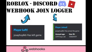 Roblox discord Webhook join logger  NEW AND WORKING [upl. by Cantone]