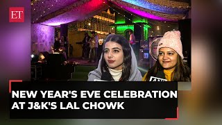 JampK People gathered first time in historic Lal chowk to celebrate New Year Eve [upl. by Mraz]