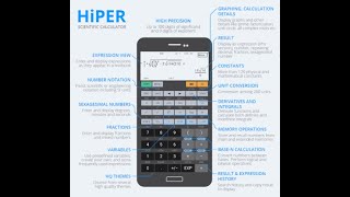 HiPER SCIENTIFIC CALCULATOR  Best Scientific Calculator App for Android 2021 [upl. by Dollar]