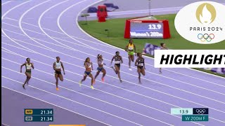 Athletics Womens 200m Final Expand More Icon Highlights 2024  Olympic 2024 live [upl. by Roberta]