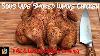 Sous Vide Que Whole Chicken Cherry Smoked on the Kamado Joe Big Joe [upl. by Hukill]