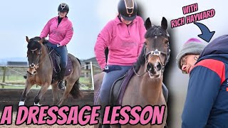 THE WHIZZYWELSH DOES DRESSAGE  Dressage lesson with Rich Hayward [upl. by Adlanor554]